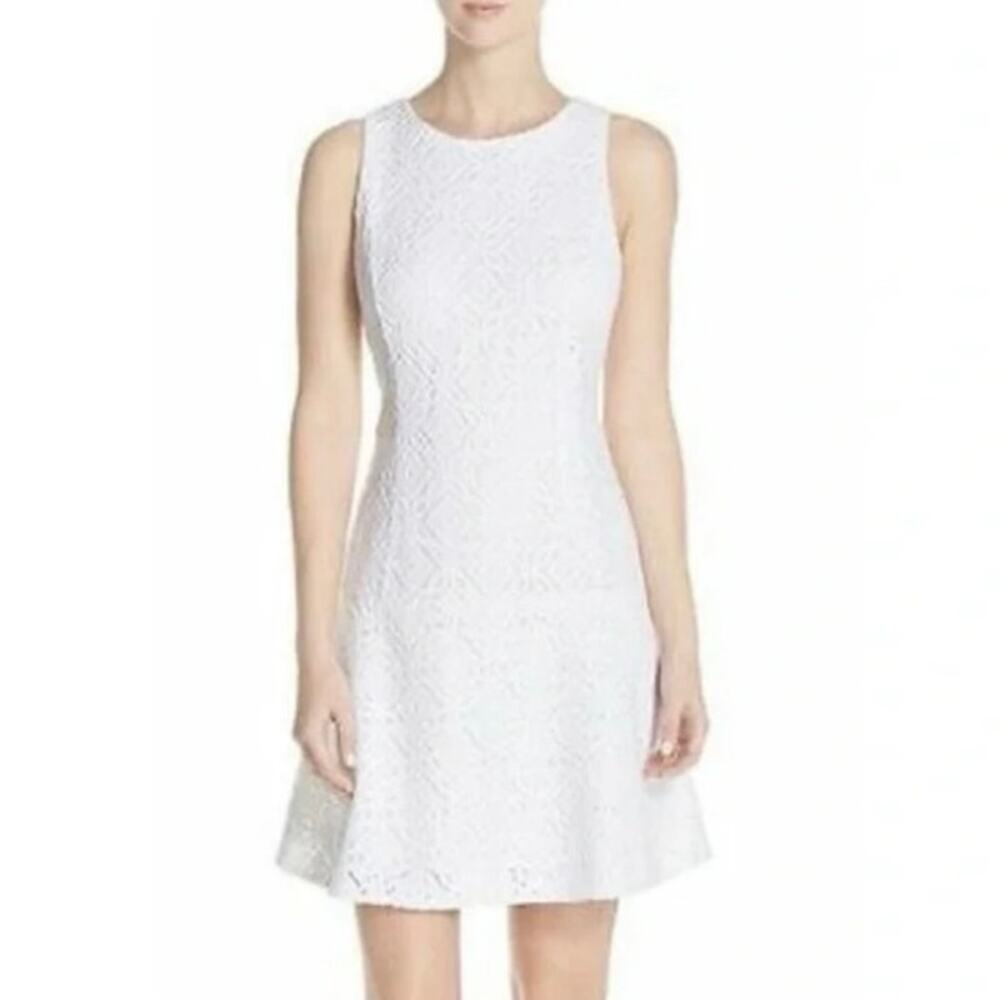 Lilly Pulitzer Kent White Resort Trellis Lace Fit and Flare Dress Women’s Medium